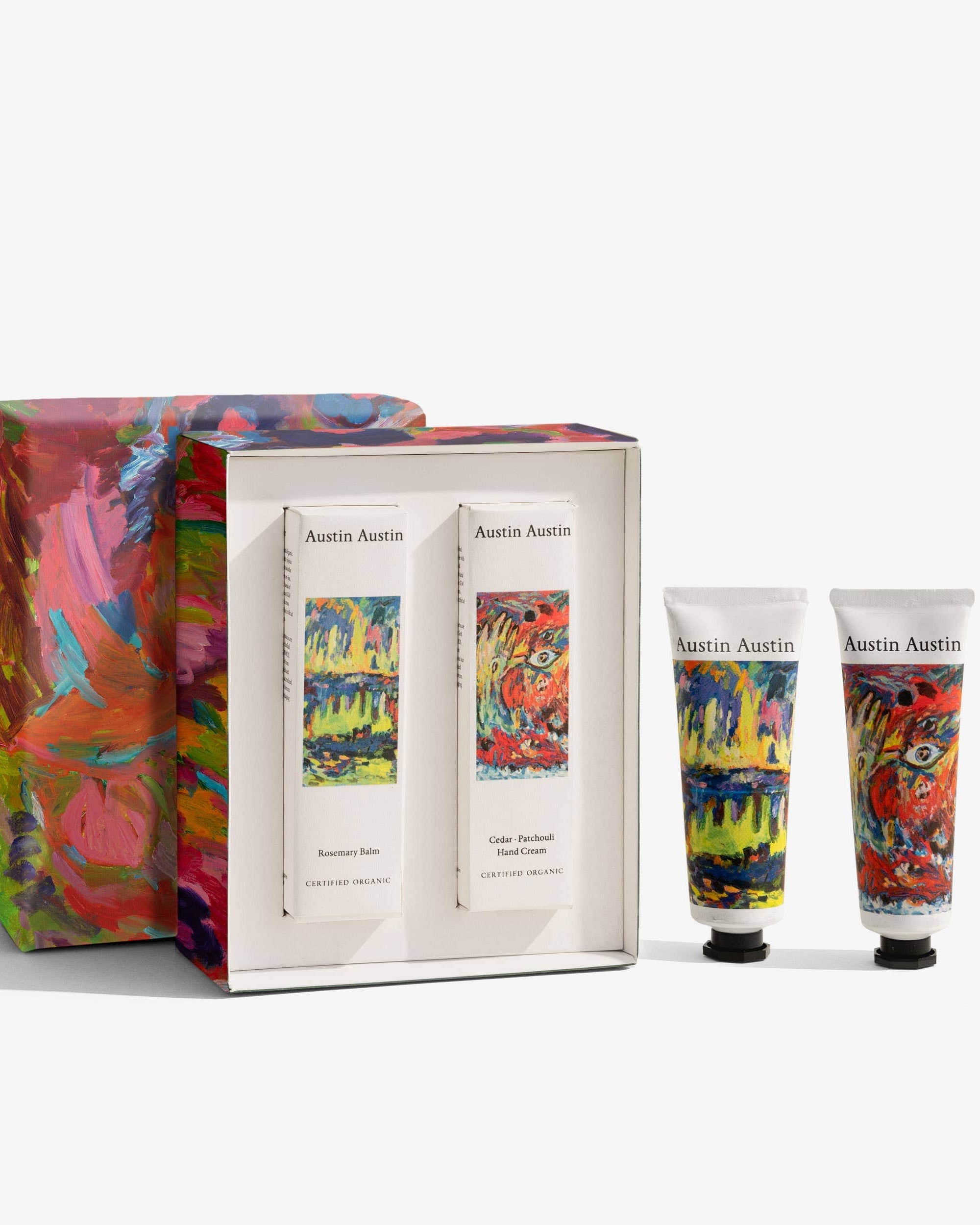 Austin Austin Rosemary Balm and Cedar & Patchouli Hand Cream Gift Set La Bomba Floristry Vancouver Canada Rosemary Balm and Cedar & Patchouli Hand Cream Gift Set