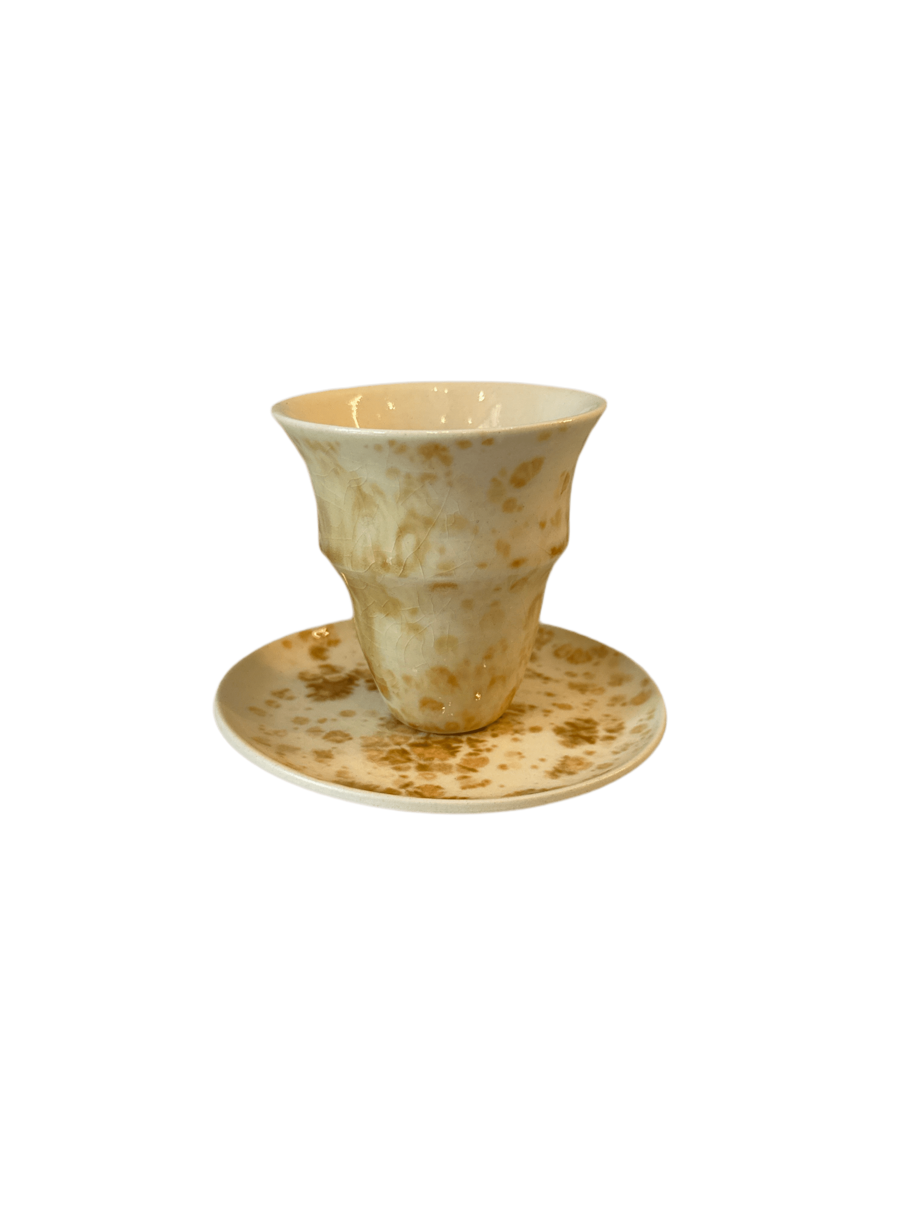 Haneu Haneu Haneu Haneu-Beige Speckled Ceramic Cup with Saucer B La Bomba Floristry Vancouver Canada Haneu Haneu-Beige Speckled Ceramic Cup with Saucer B