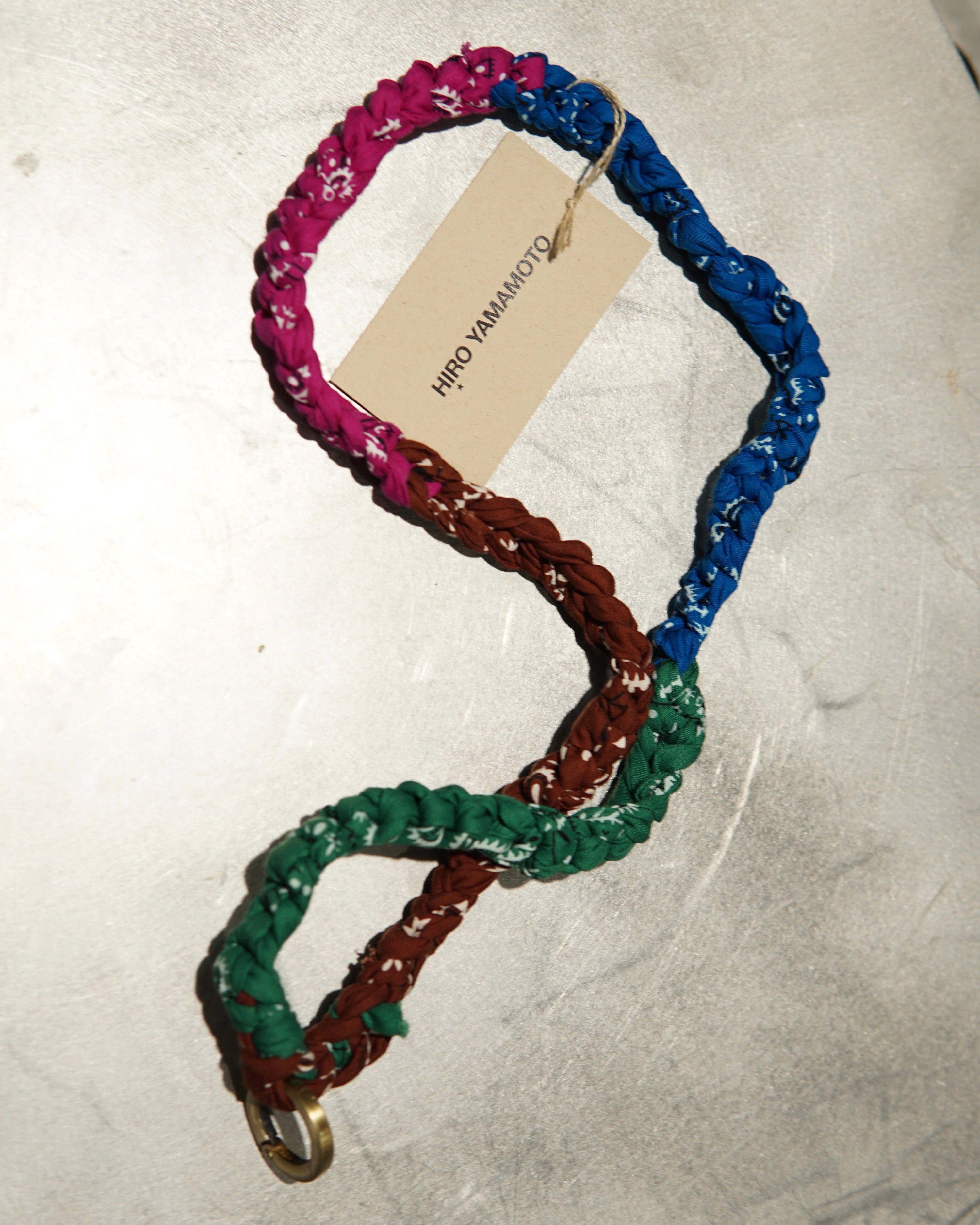 Hiro Yamamoto Green/Blue/Pink Hiro Yamamoto- Bandana Key Chain La Bomba Floristry Vancouver Canada Hiro Yamamoto- Bandana Key Chain