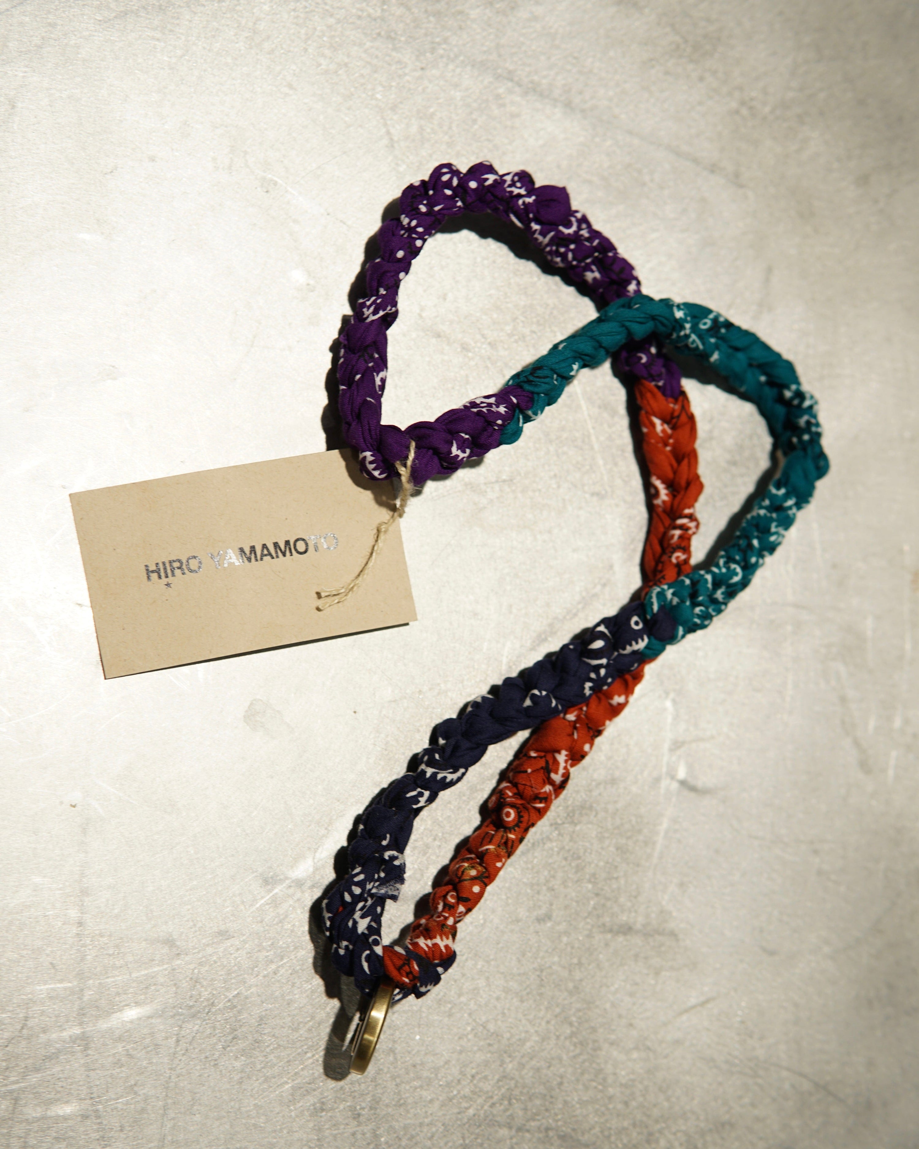 Hiro Yamamoto Red/Dark Green and Purple Hiro Yamamoto- Bandana Key Chain La Bomba Floristry Vancouver Canada Hiro Yamamoto- Bandana Key Chain