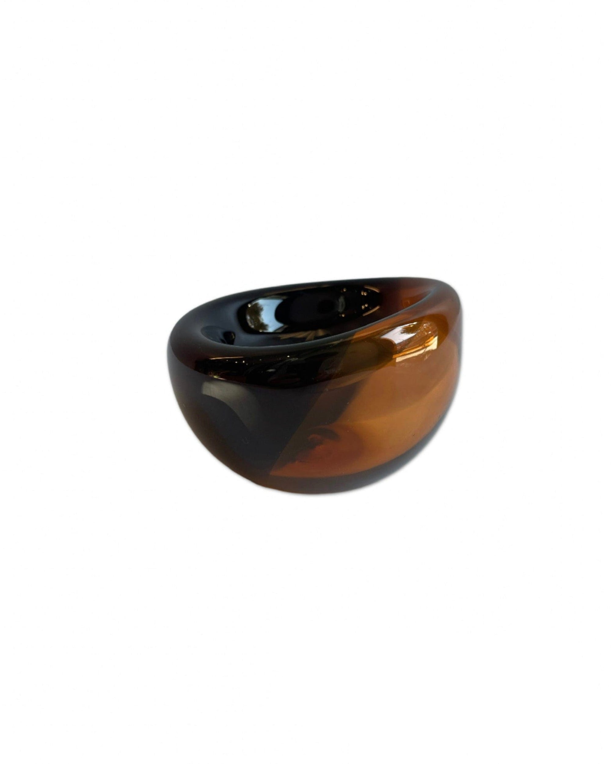 Jemma Van Osch Brown & Clear Ginger Jemma Van Osch Glass Bowl Small La Bomba Floristry Vancouver Canada