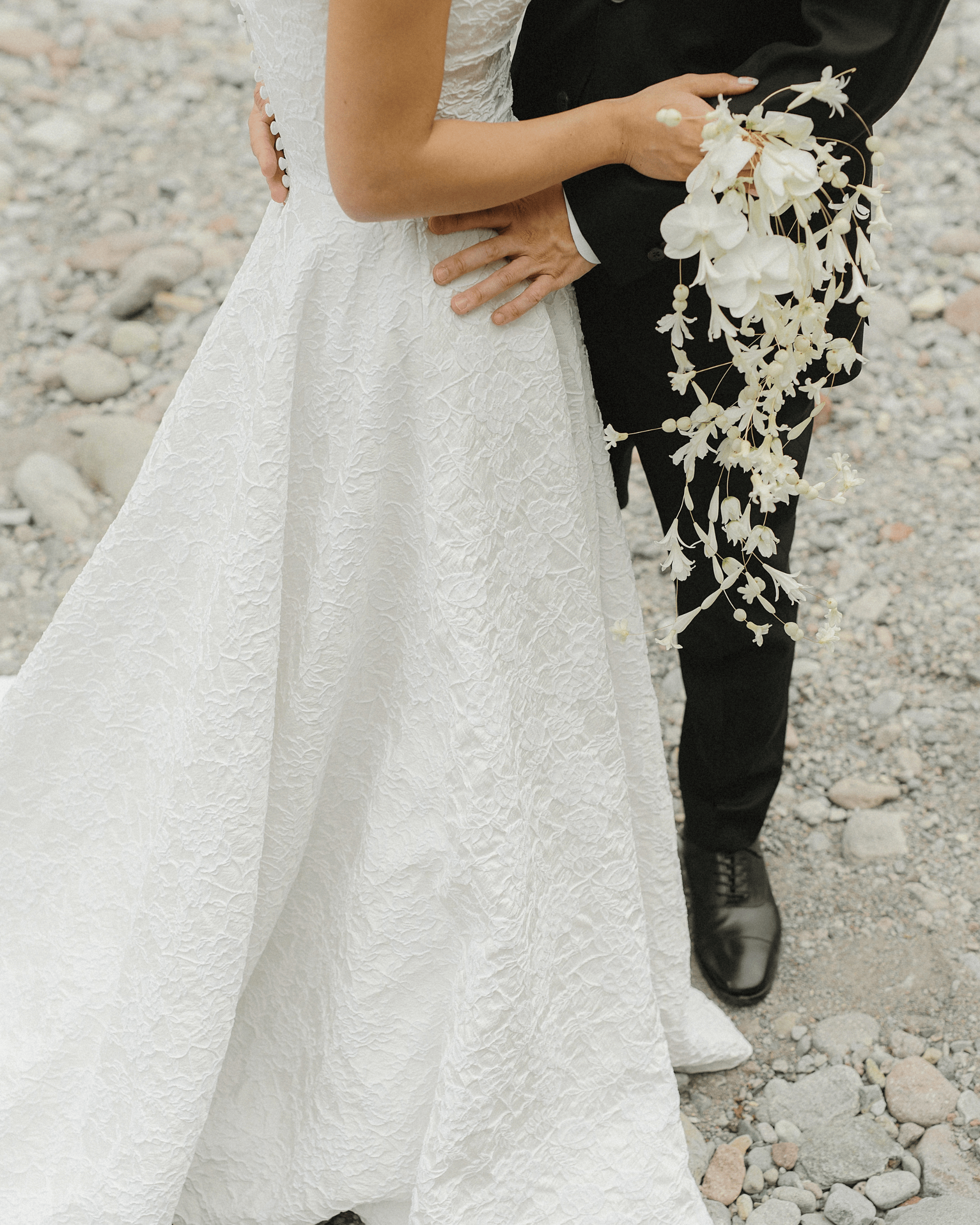 La Bomba Floristry Arrangements Fully Wired Cascading Bridal bouquet La Bomba Floristry Vancouver Canada Fully Wired Cascading Bridal bouquet
