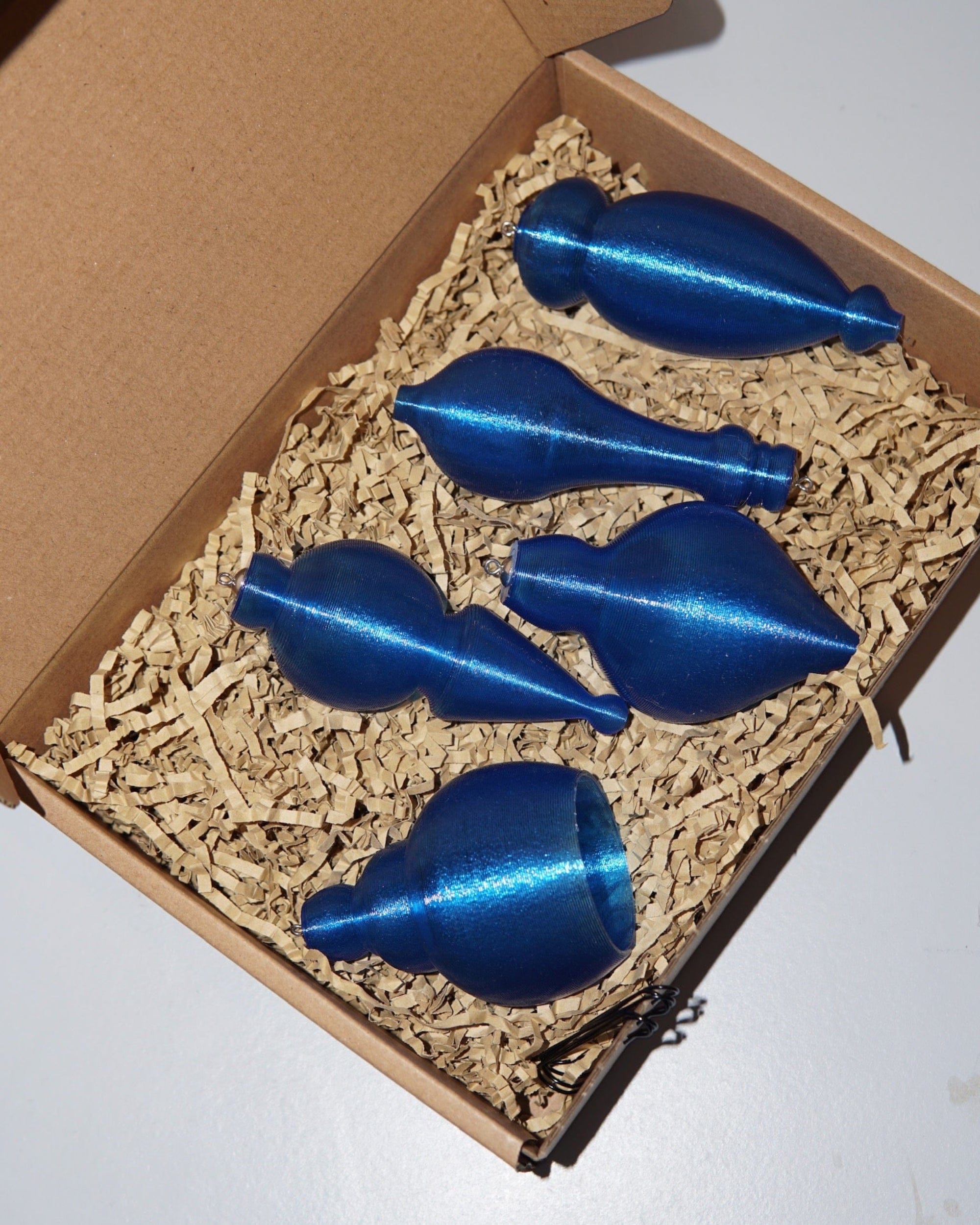 La Bomba Floristry Blue Stooludio Ornaments - Set of 5 La Bomba Floristry Vancouver Canada Stooludio Ornaments - Set of 5