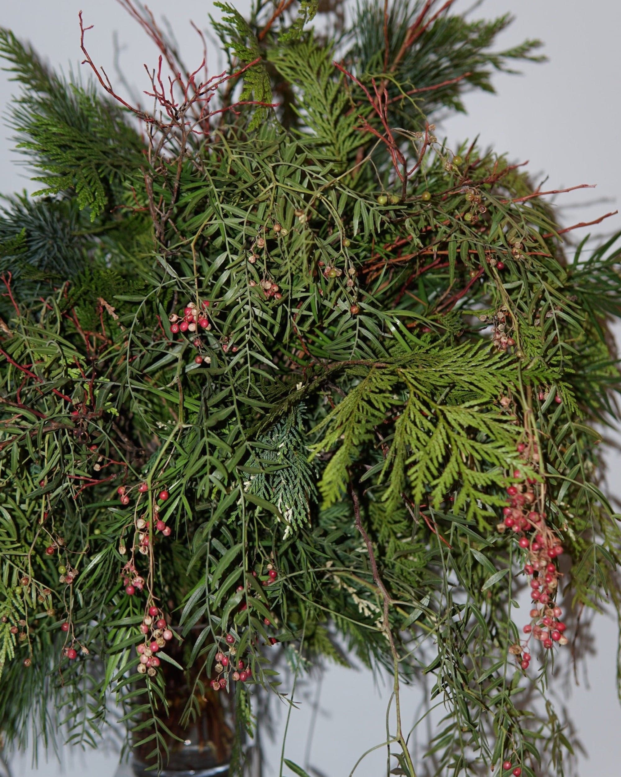 La Bomba Floristry Flowers Evergreen Cascade Arrangement La Bomba Floristry Vancouver Canada Evergreen Cascade Arrangement