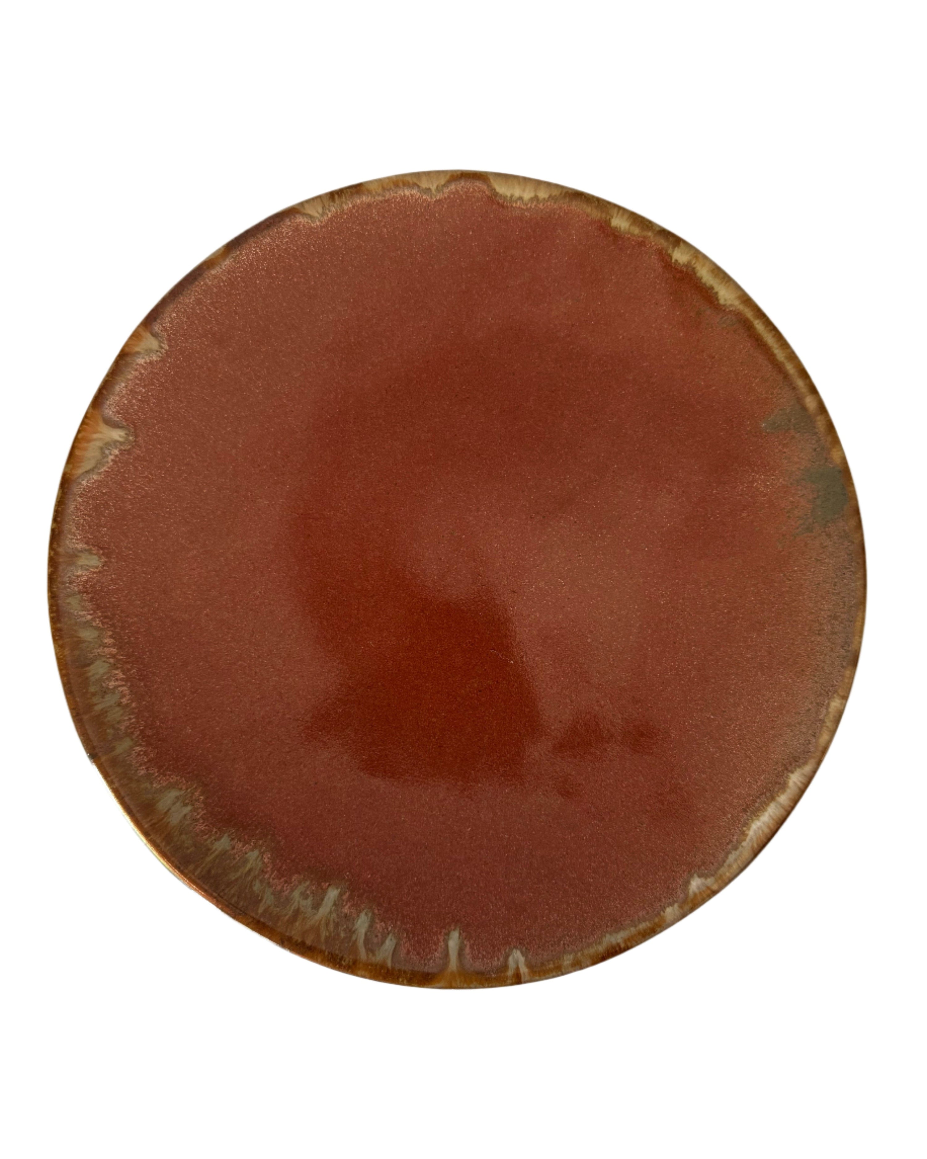 Ode Brown ceramic plate La Bomba Floristry Vancouver Canada Brown ceramic plate