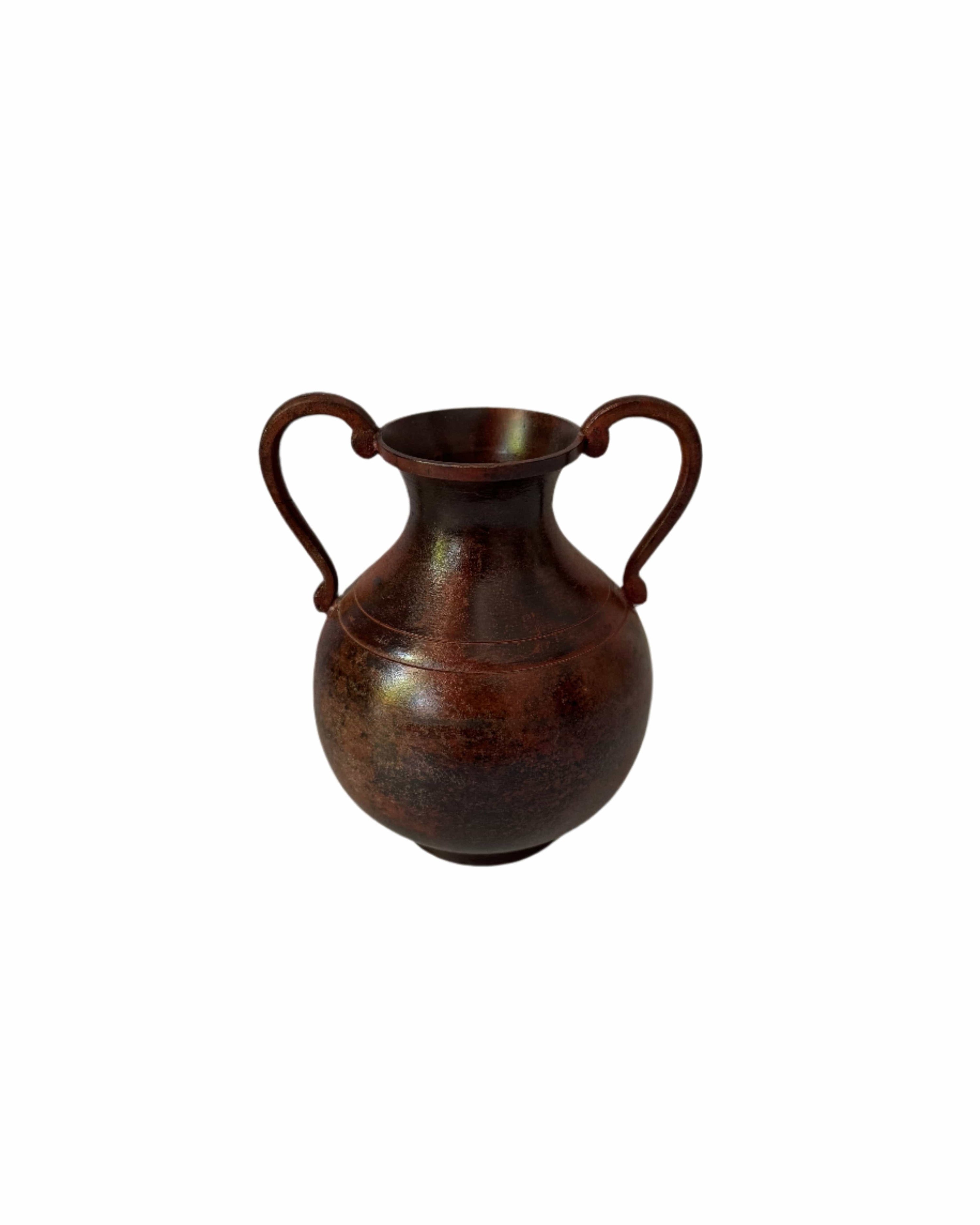 Ode Brown metallic amphora vase La Bomba Floristry Vancouver Canada Brown metallic amphora vase