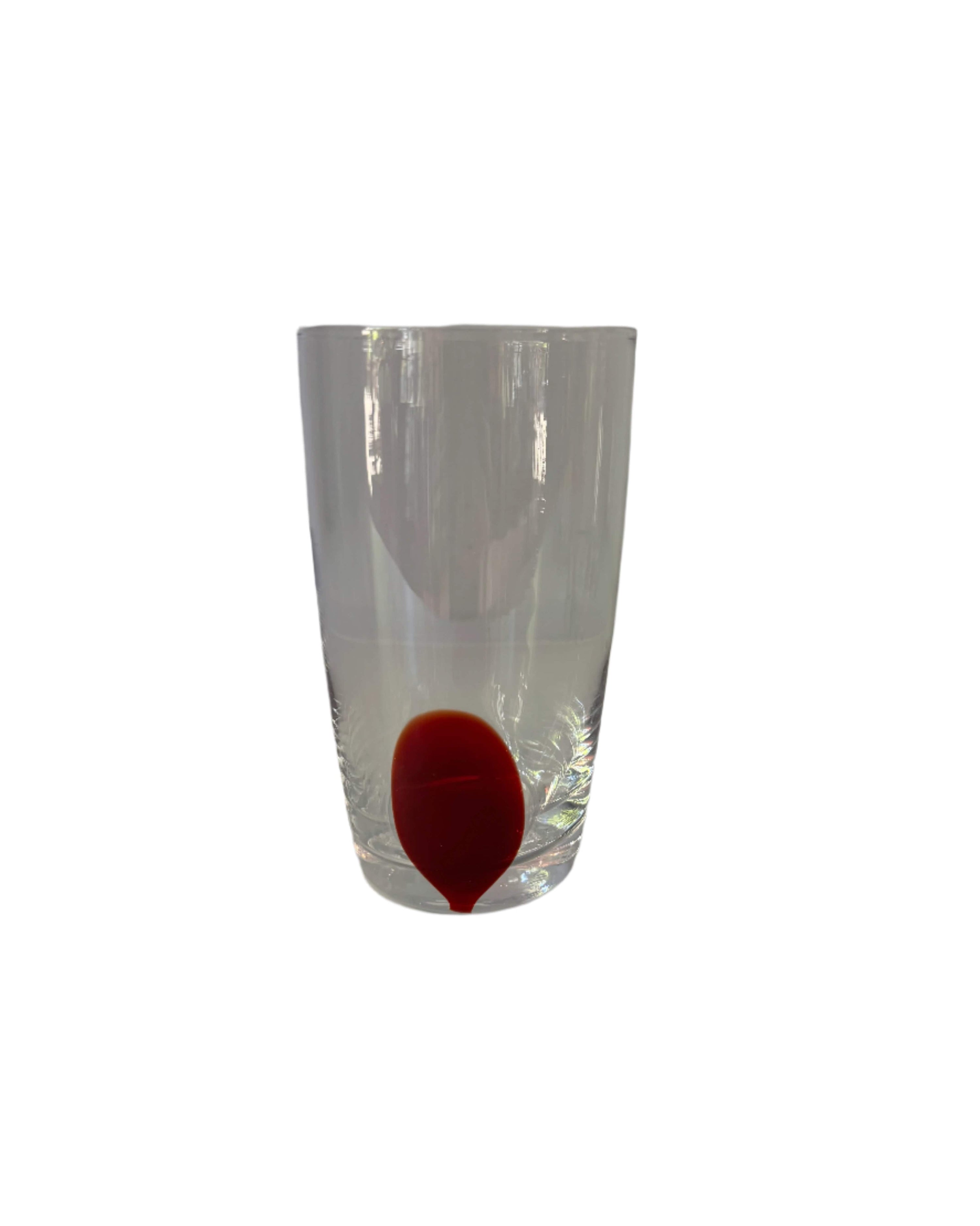 Ode Set of 4 red dot glasses La Bomba Floristry Vancouver Canada Set of 4 red dot glasses